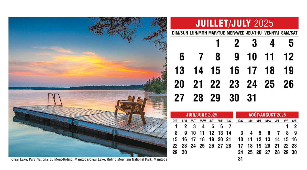 Scenes of Canada (English/French) Desk Tent Calendar