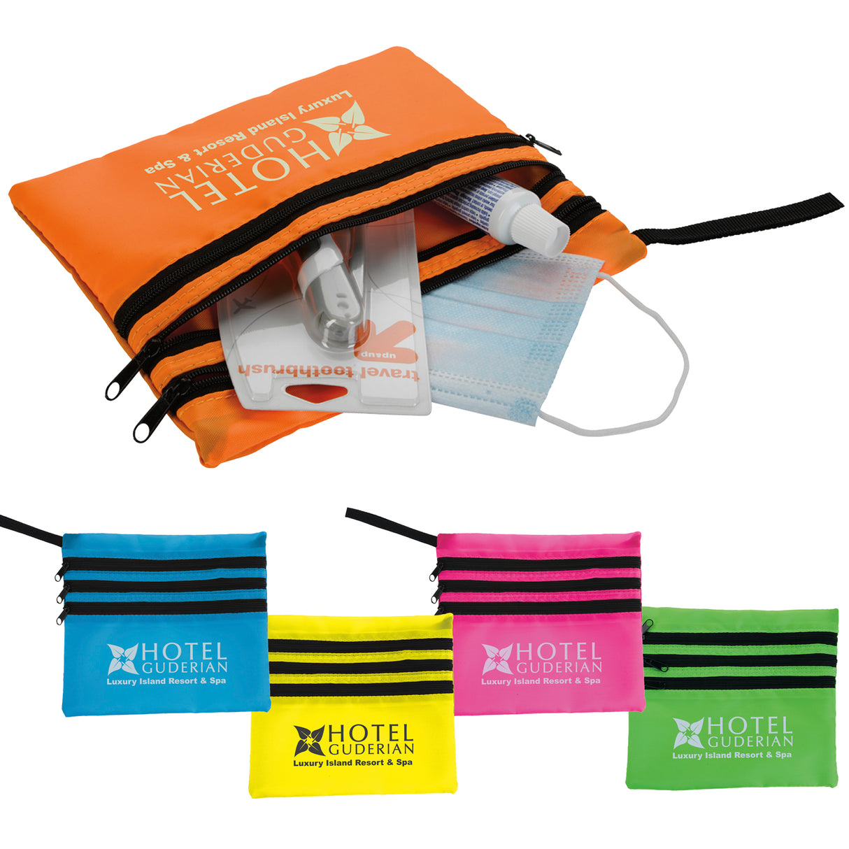 Neon Multi Zipper Pouch