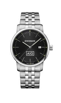 Urban Classic Black Dial Stainless Steel Bracelet Watch