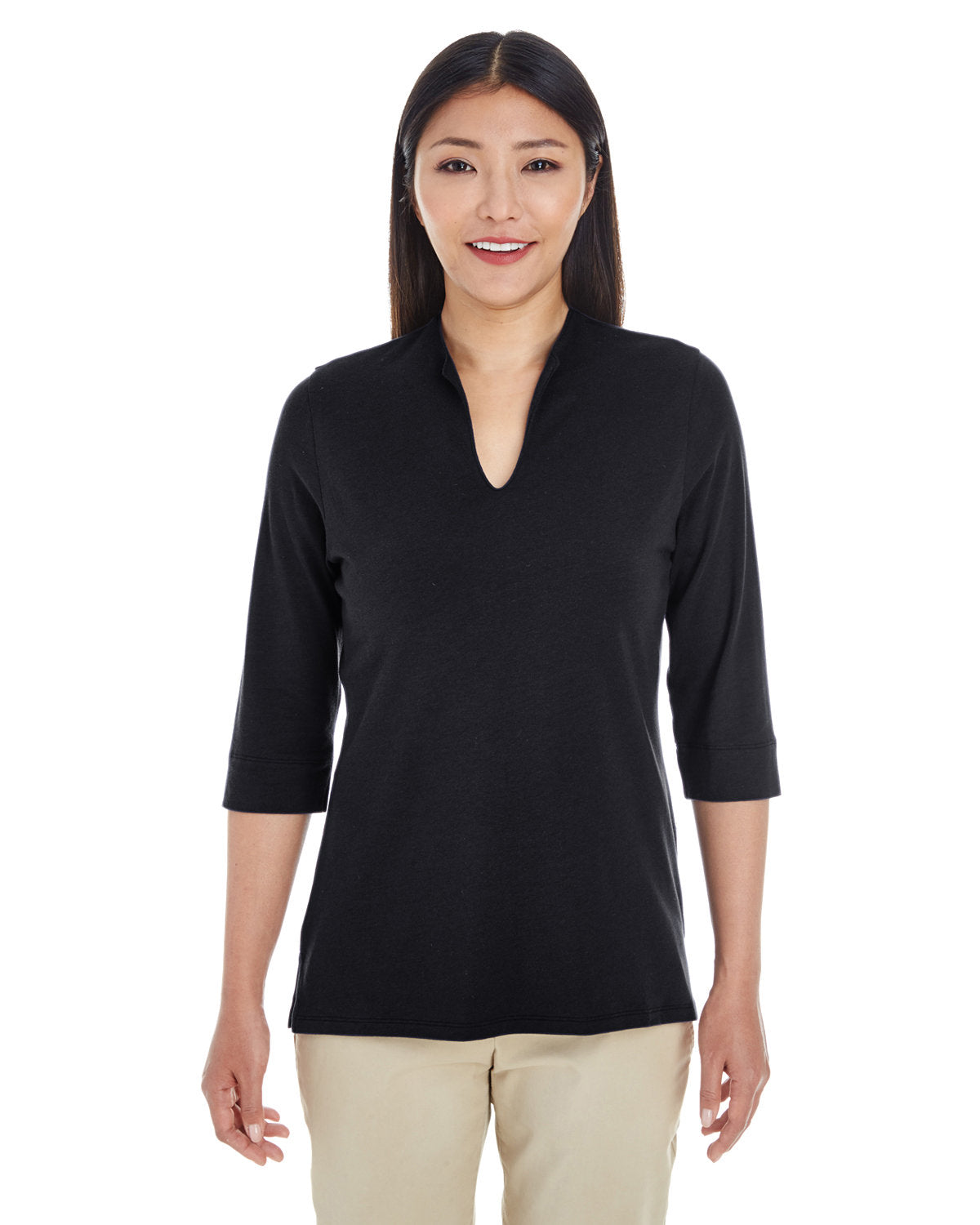 DEVON AND JONES Ladies' Perfect Fit? Tailored Open Neckline Top