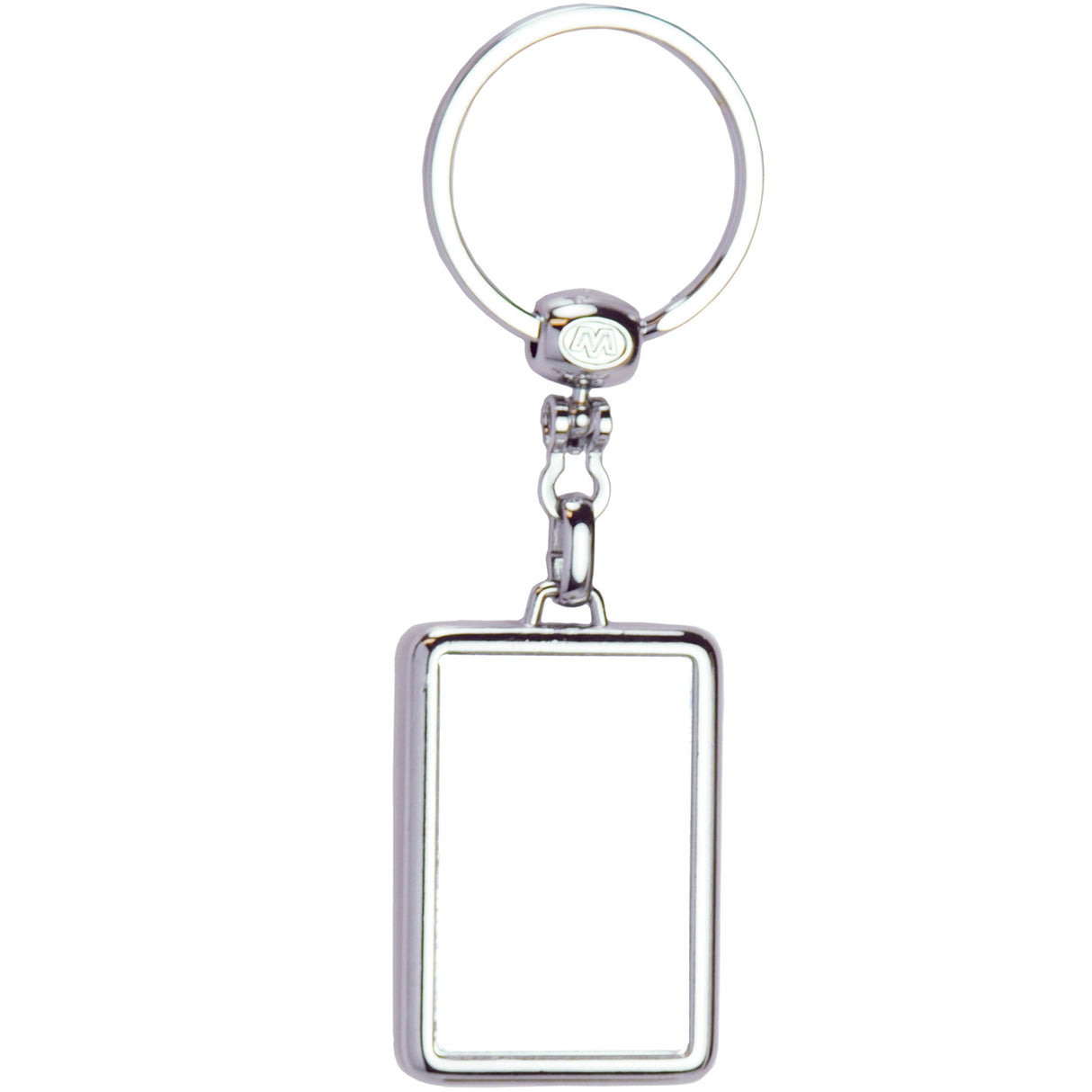 Rectangle Die Cast Metal Domed Key Tag