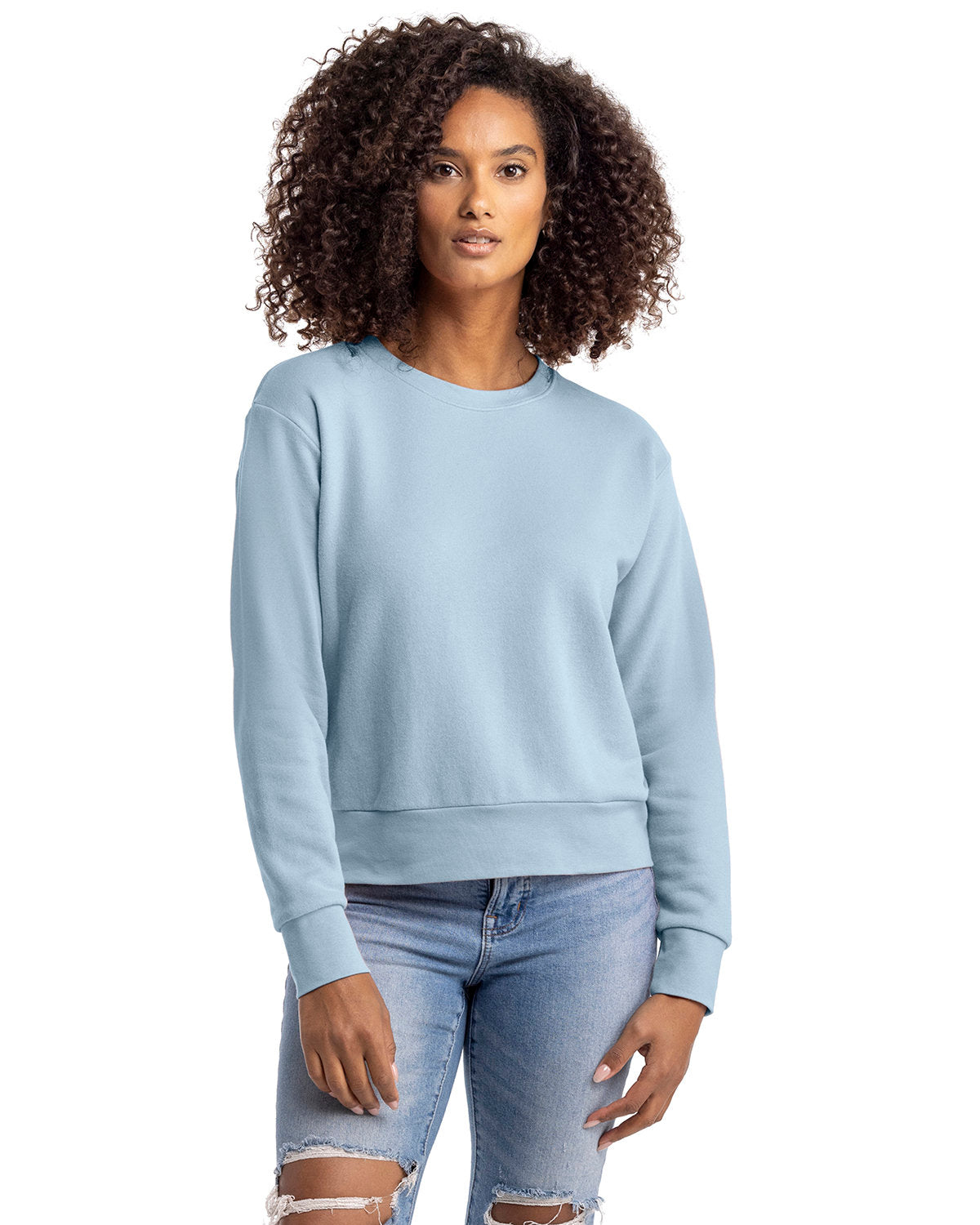 NEXT LEVEL APPAREL Ladies' Laguna Sueded Sweatshirt