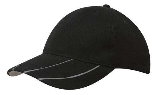 Brushed Heavy Cotton Cap w/Hi-Vis Laminated Two-Tone Peak