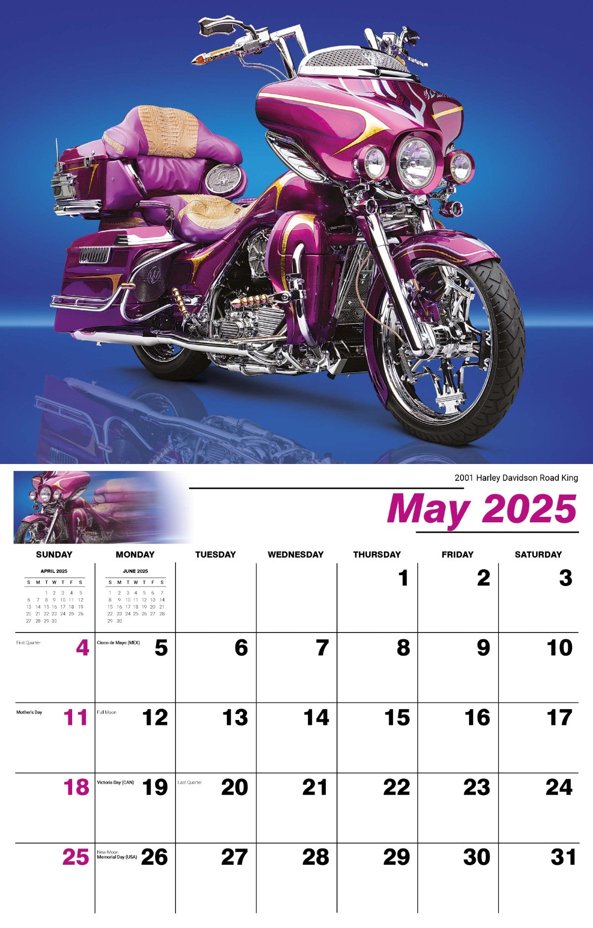 Galleria Wall Calendar 2025 Motorcycle Mania Calendar