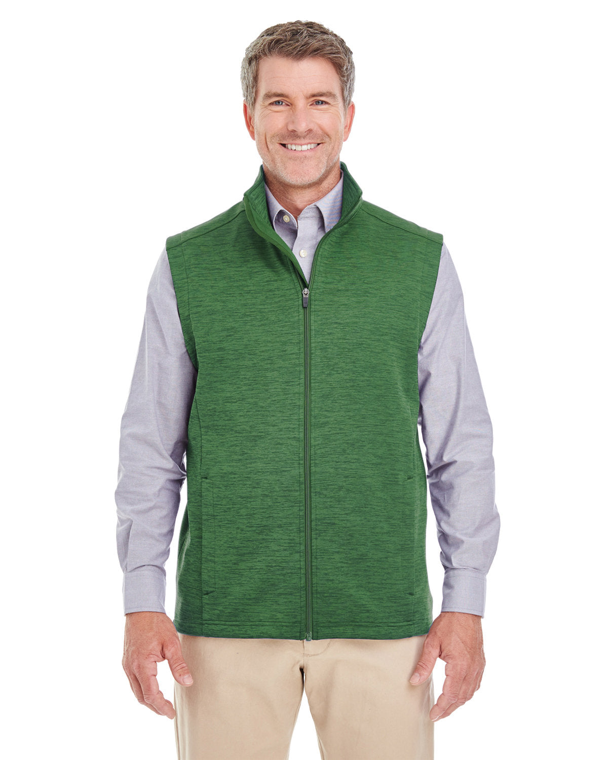 DEVON AND JONES Men's Newbury Mélange Fleece Vest