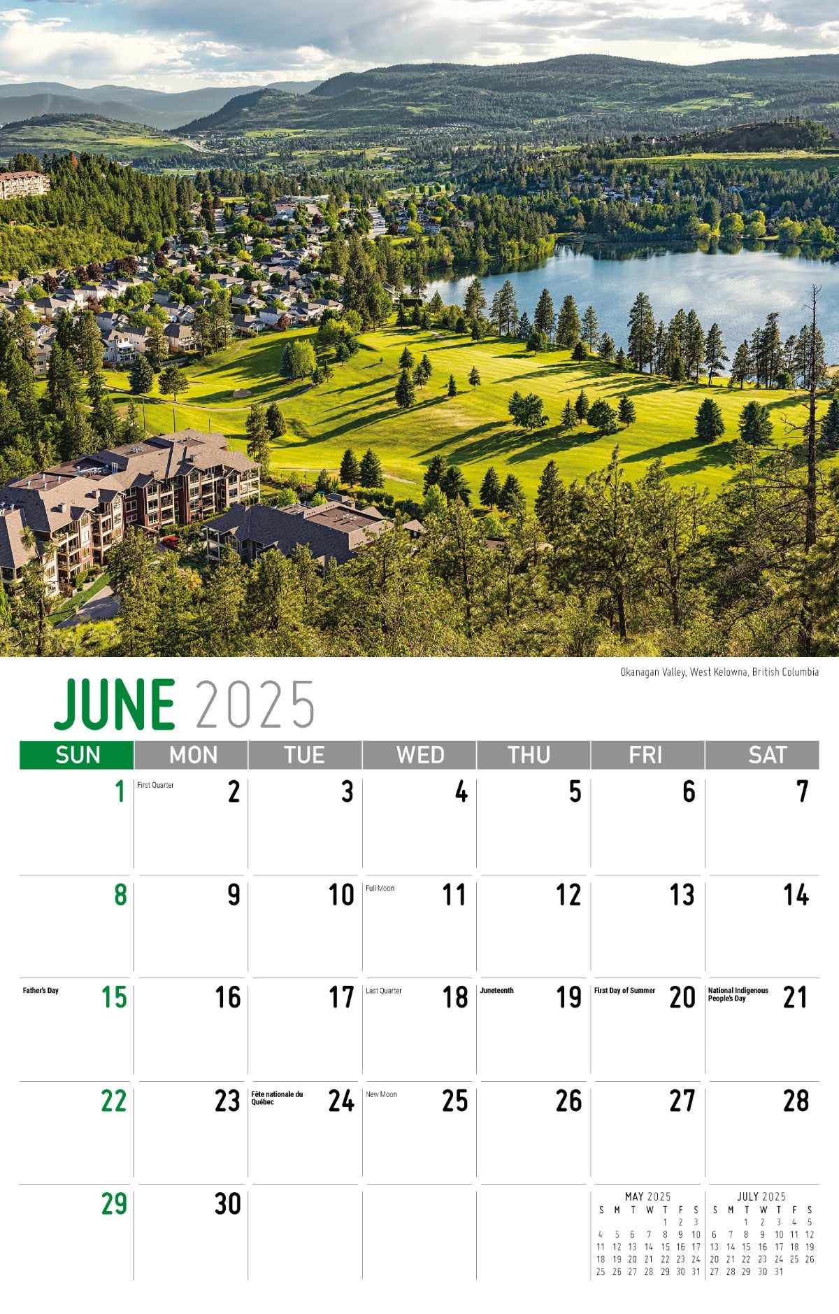 Galleria Wall Calendar 2025 Scenes of Western Canada