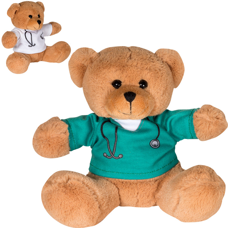 7" Doctor or Nurse Plush Bear w/T-Shirt