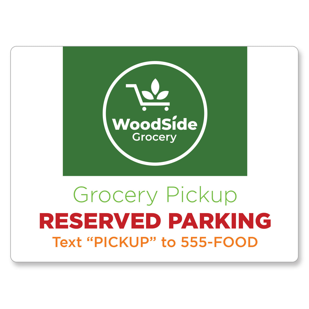 18"h x 24"w Custom Aluminum Sign