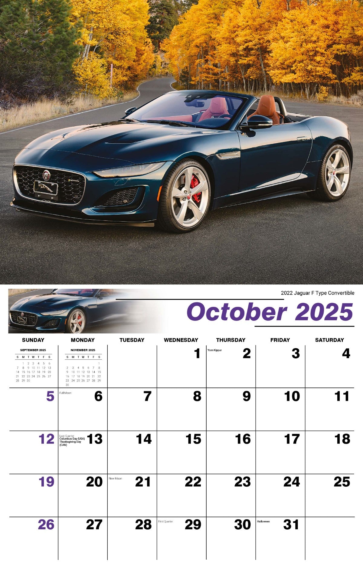 Galleria Wall Calendar 2025 Exotic Cars Eng.