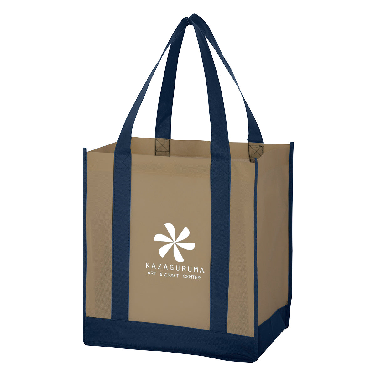 000440 Non-woven Two-tone Shopper Tote Bag