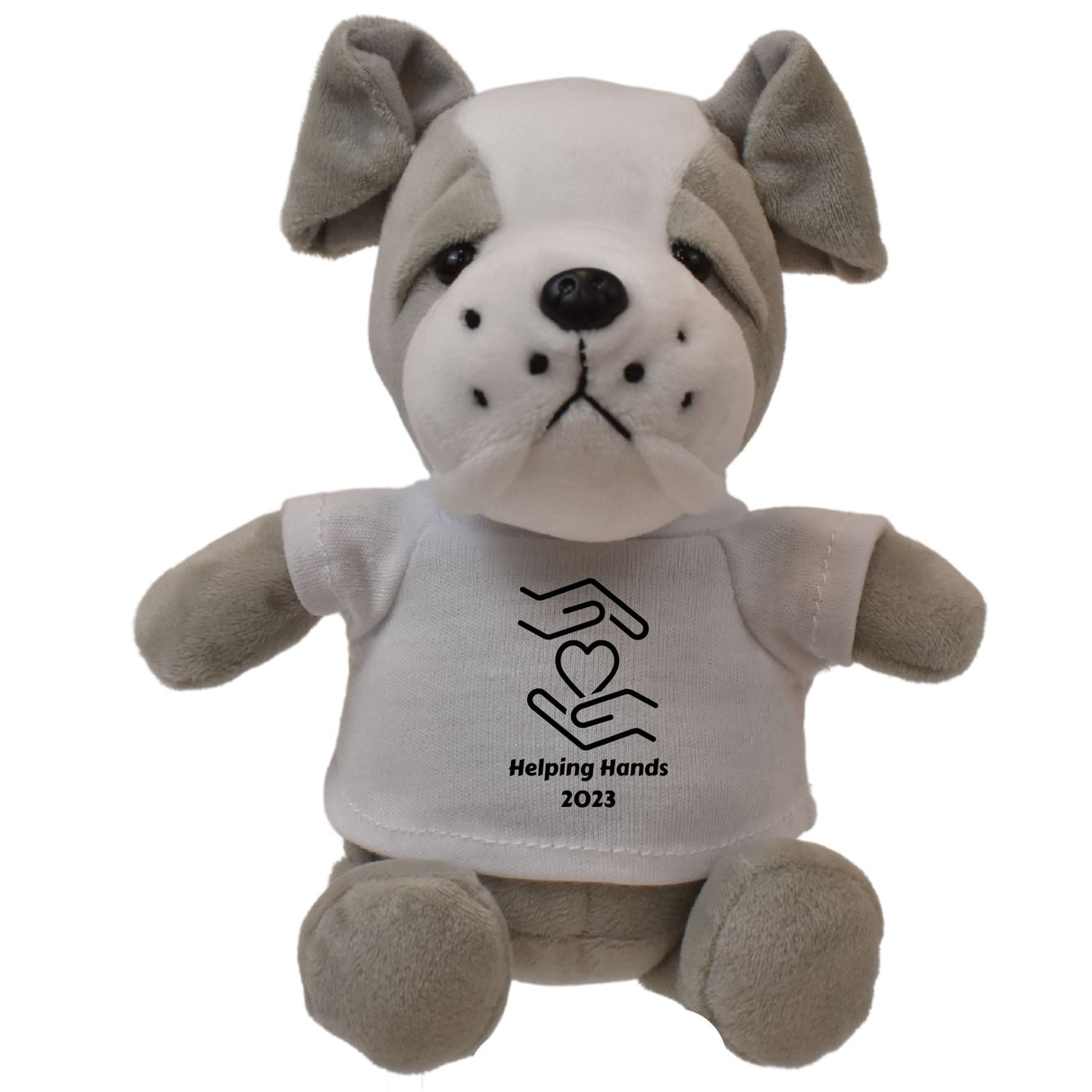 6" Mini Me Gray Brooklyn Bulldog w/T-Shirt