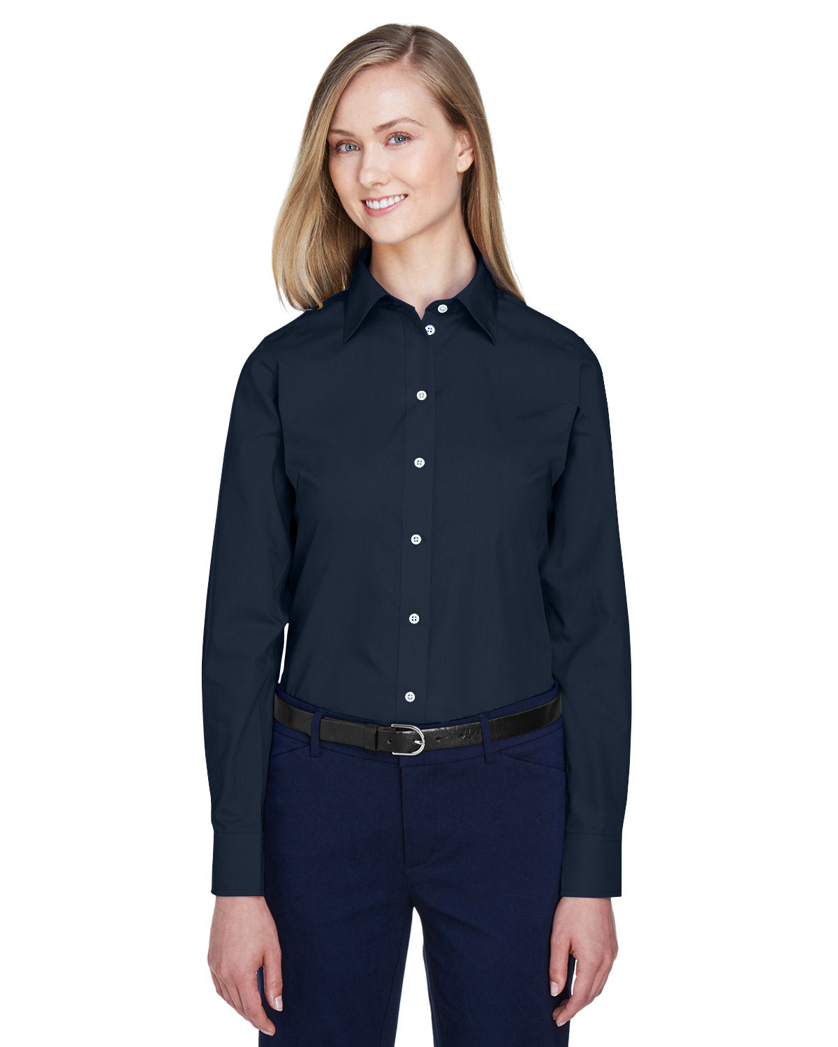 Devon and Jones Ladies' Crown Collection® Solid Broadcloth Woven Shirt