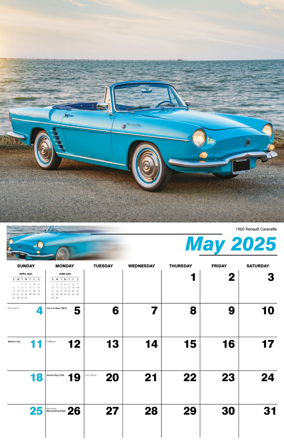 Galleria Wall Calendar 2025 Classic Cars