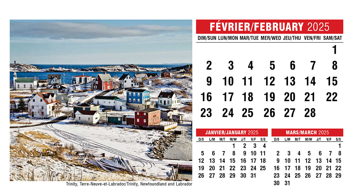 Scenes of Canada (English/French) Desk Tent Calendar