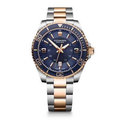 Maverick Two Tone Watch w/Blue Dial
