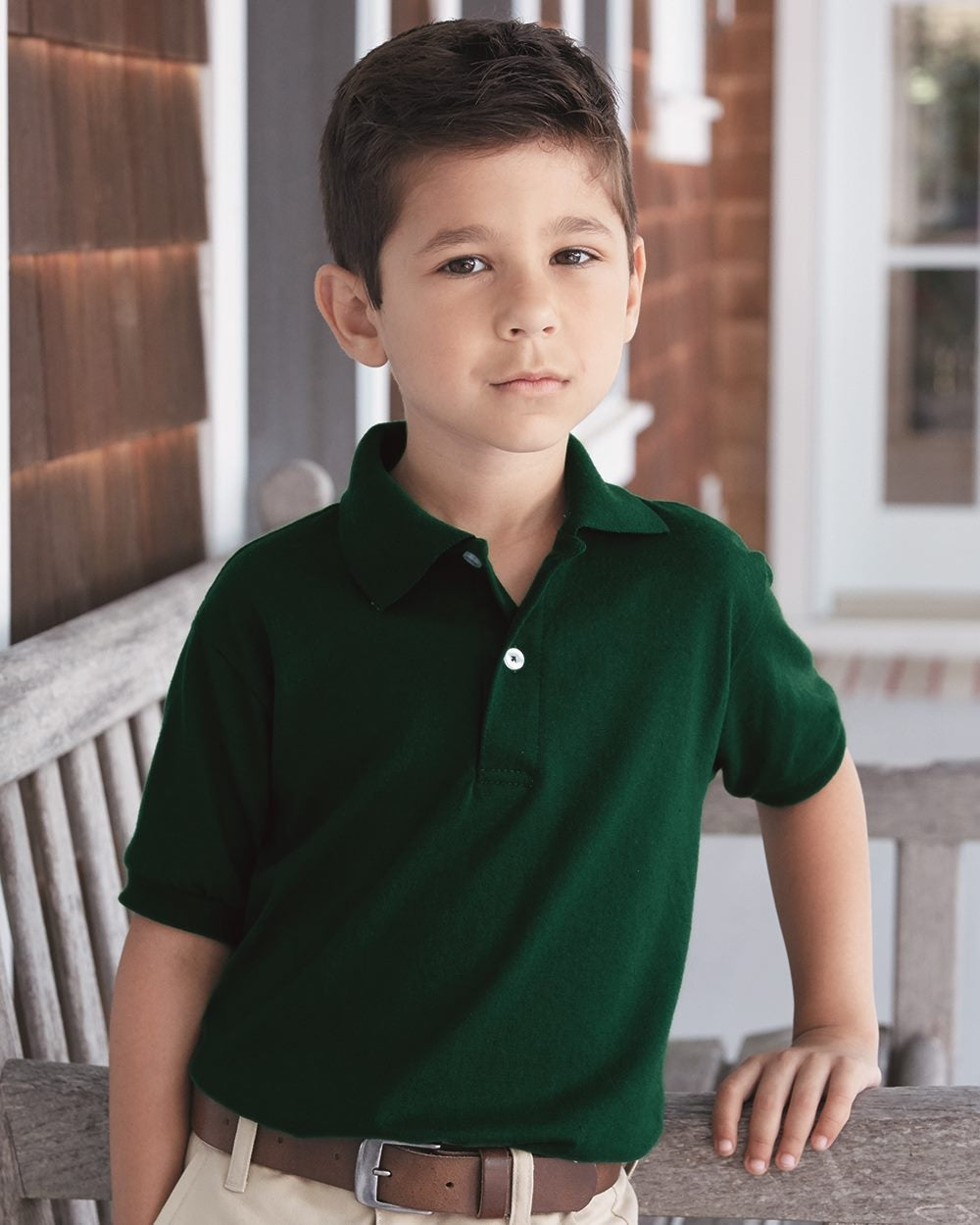 Hanes Youth Ecosmart Jersey Polo