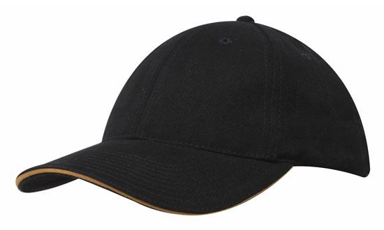 Unstructured Brushed Cotton Cap w/Sandwich Trim