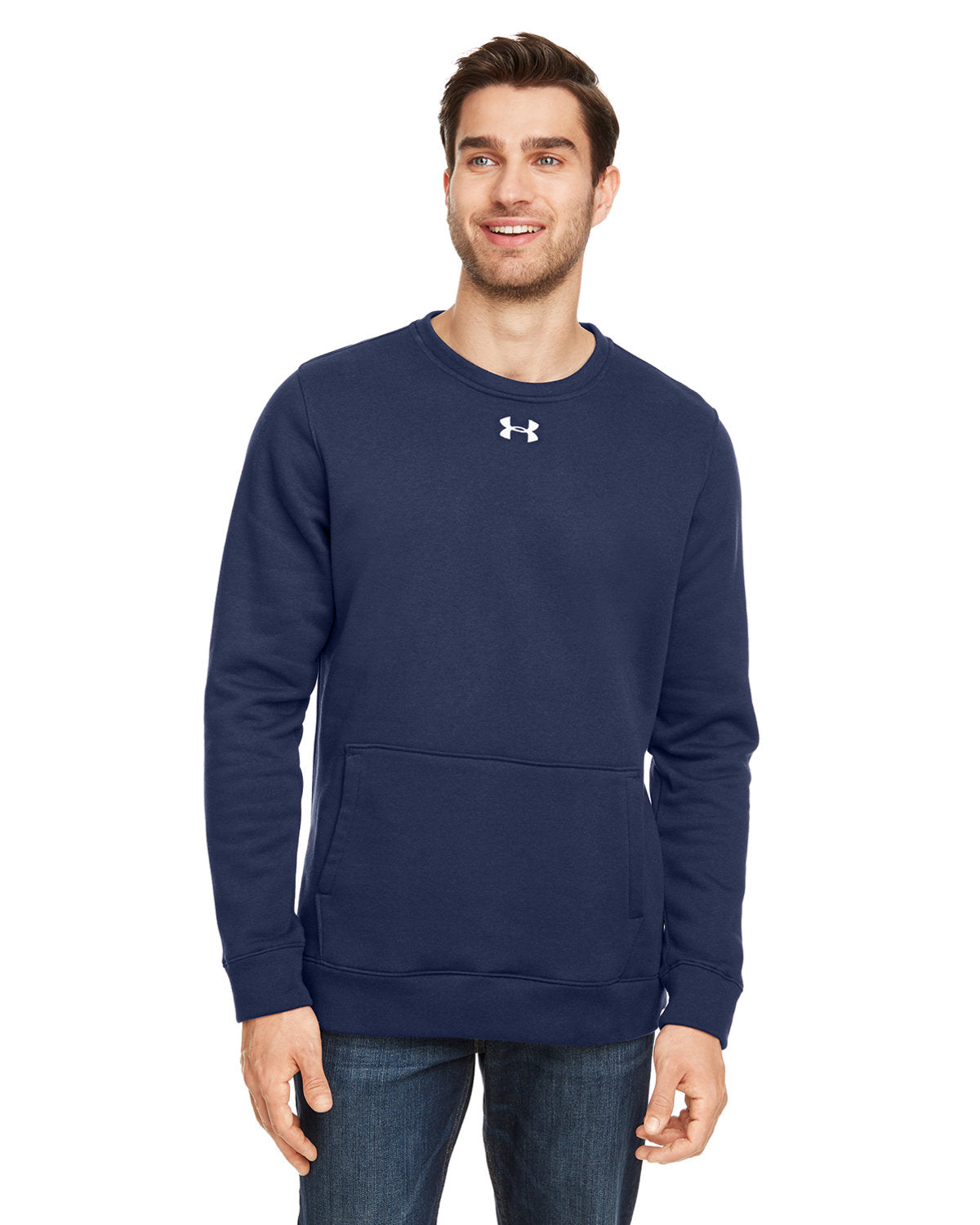 UNDER ARMOUR Men's Hustle Fleece Crewneck Sweatshirt