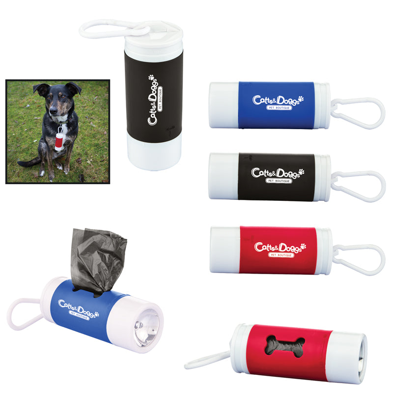 Pet Waste Bag Dispenser w/Flashlight