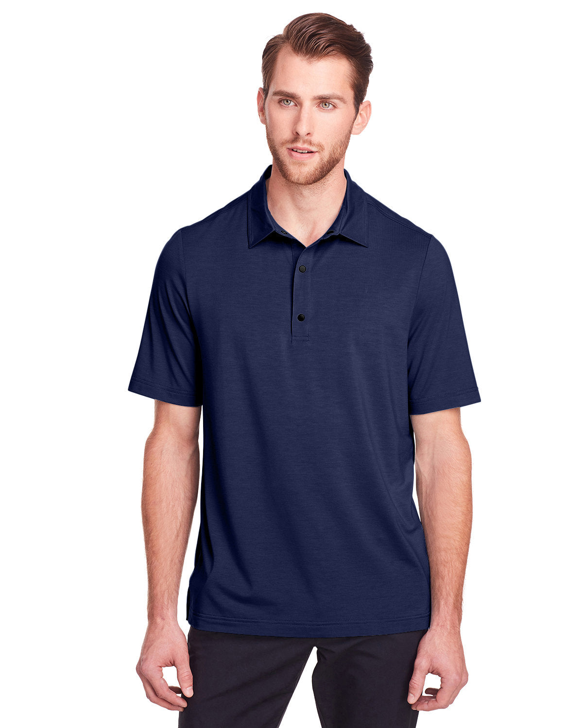 000185 NORTH END Men's JAQ Snap-Up Stretch Performance Polo