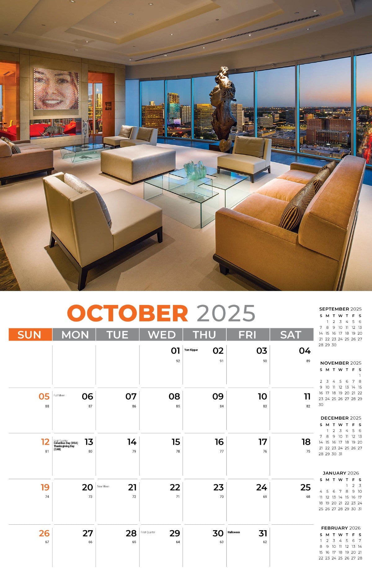 Galleria Wall Calendar 2025 Decor & Design