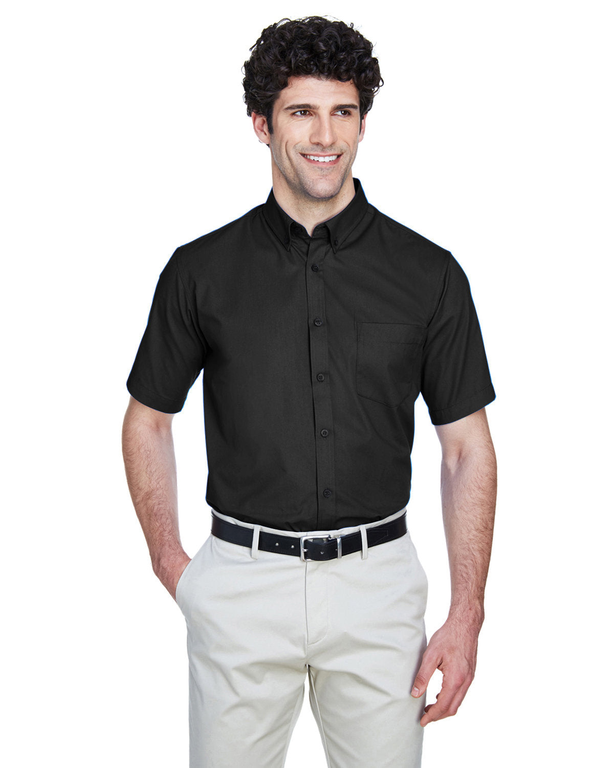 CORE 365 Men's Tall Optimum Short-Sleeve Twill Shirt