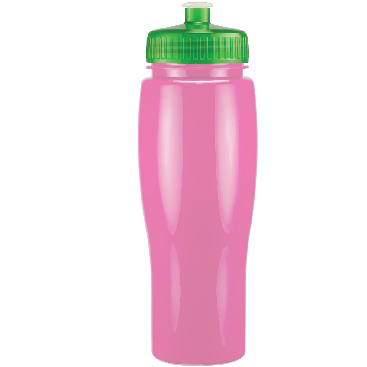 24 Oz. Contour Bottle w/ Push Pull Lid - Solid Colors
