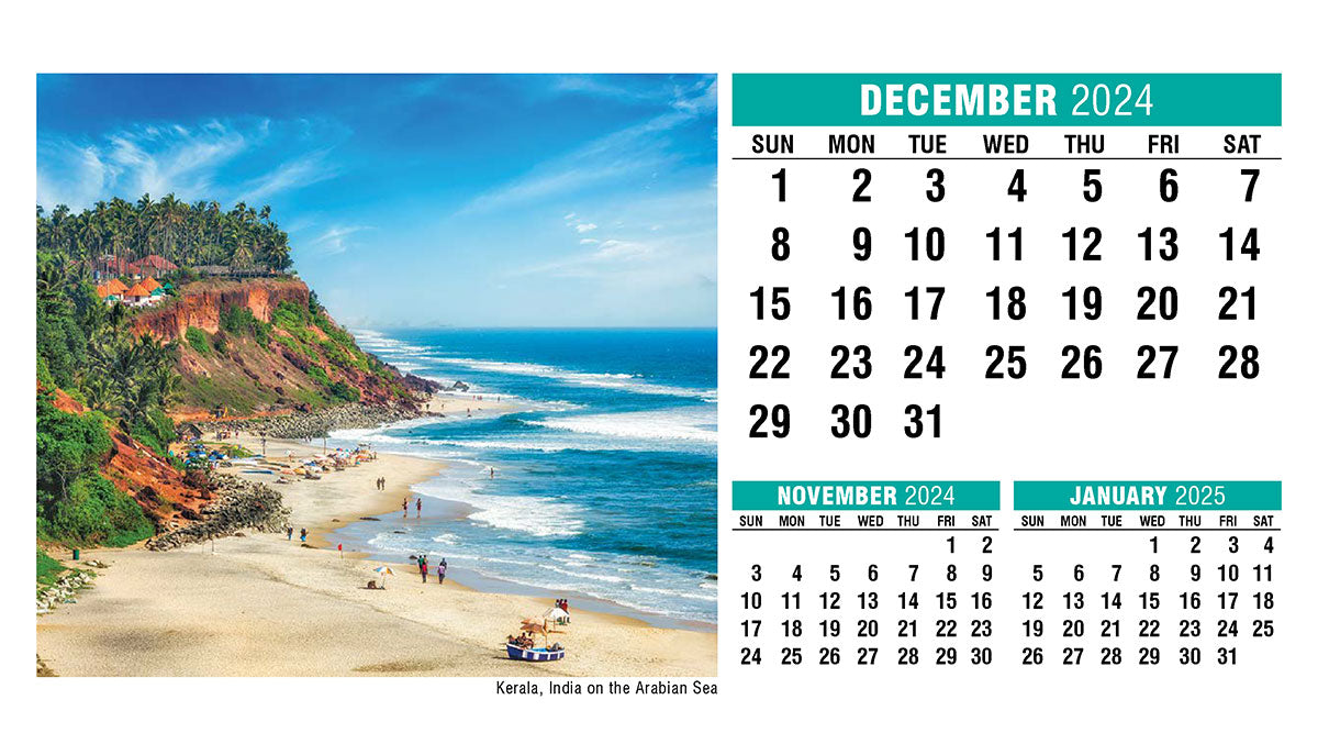Galleria Sun, Sand & Surf Desk Tent Calendar