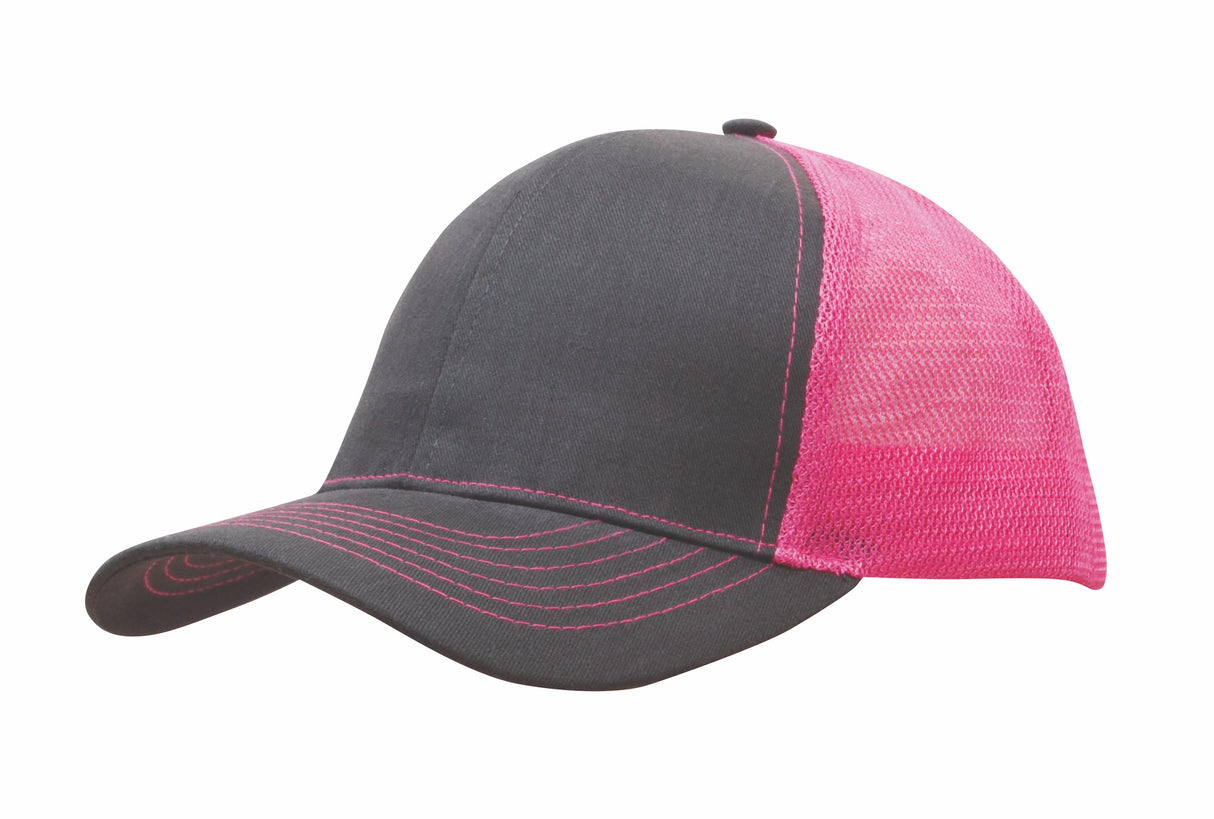 Brushed Cotton Cap w/Mesh Back