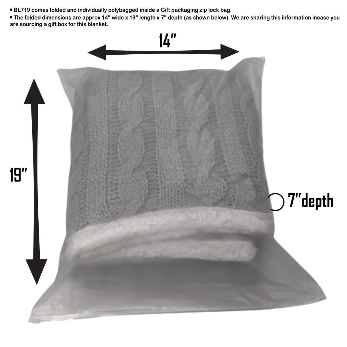 Cable Knit Chenille Sherpa Throw, 50x60, Blank Only