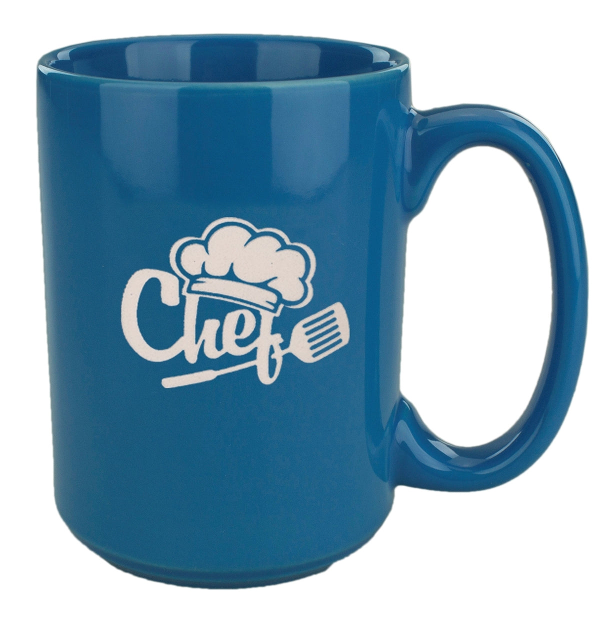 Jumbo 15oz sky blue ceramic mug - Etched