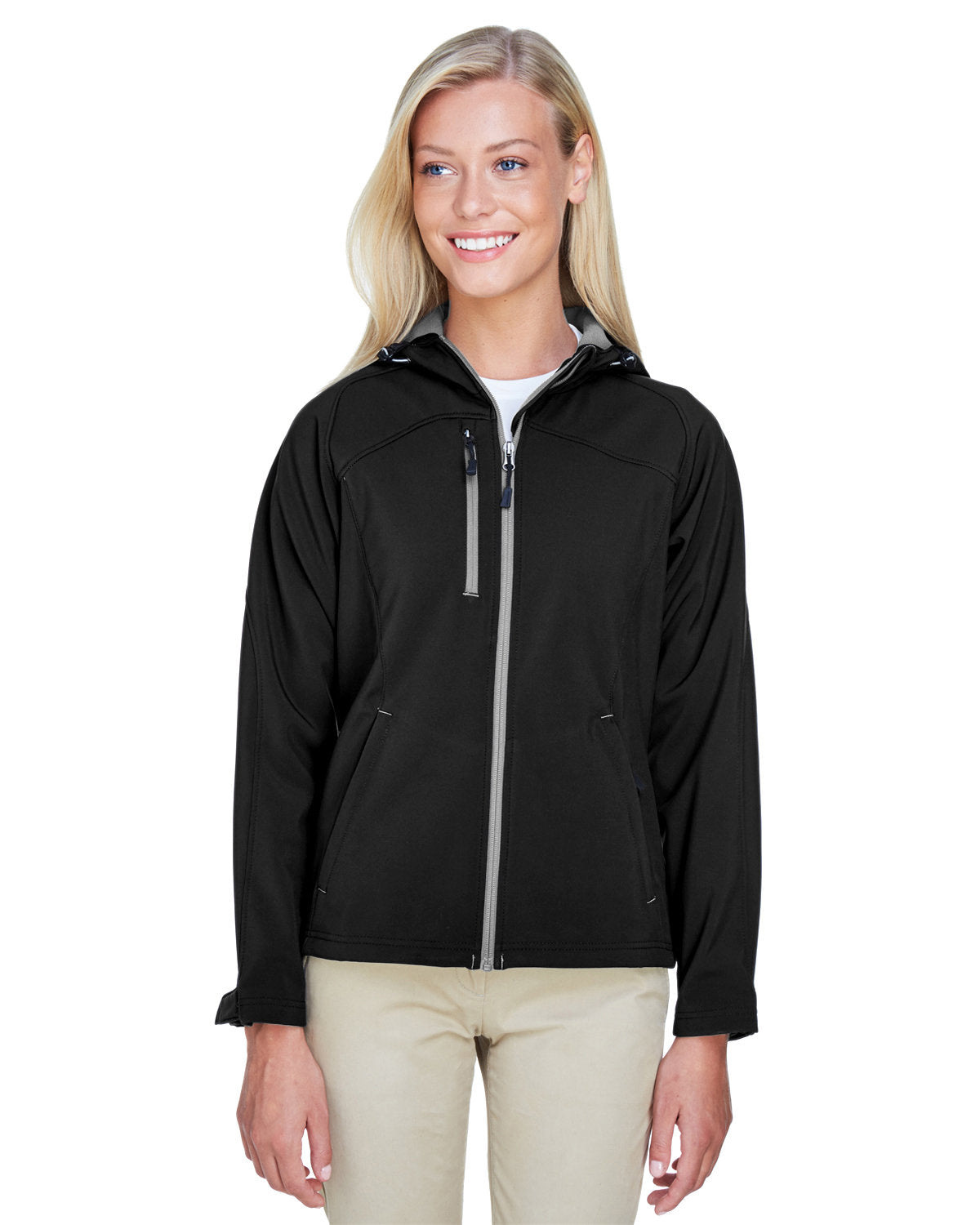NORTH END Ladies' Prospect Two-Layer Fleece Bonded Soft Shell Hooded Jacket