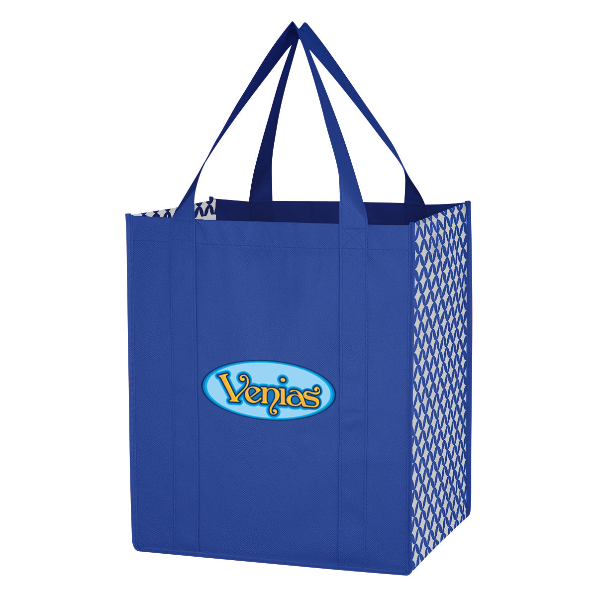 000543 Non-woven Curved Diamond Tote Bag