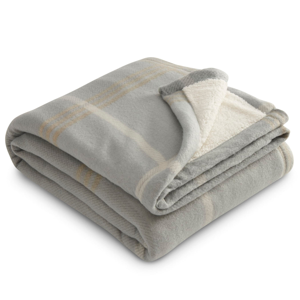 Plaid Fleece Sherpa Blanket