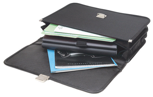 Formal Briefcase - Nylon and Genuine Leather