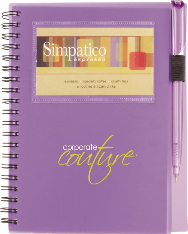 5.5" x 7" FSC Mix Star Spiral Notebook with Pen