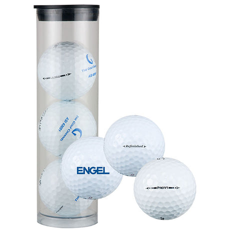 Three Ball Value Golf Gift Tube with Domed Imprint