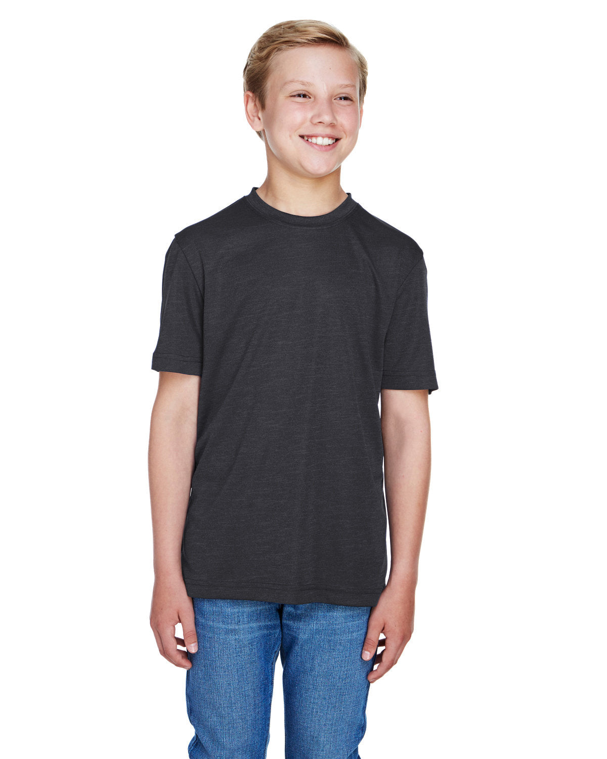 000247 Team 365 Youth Sonic Heather Performance T-Shirt