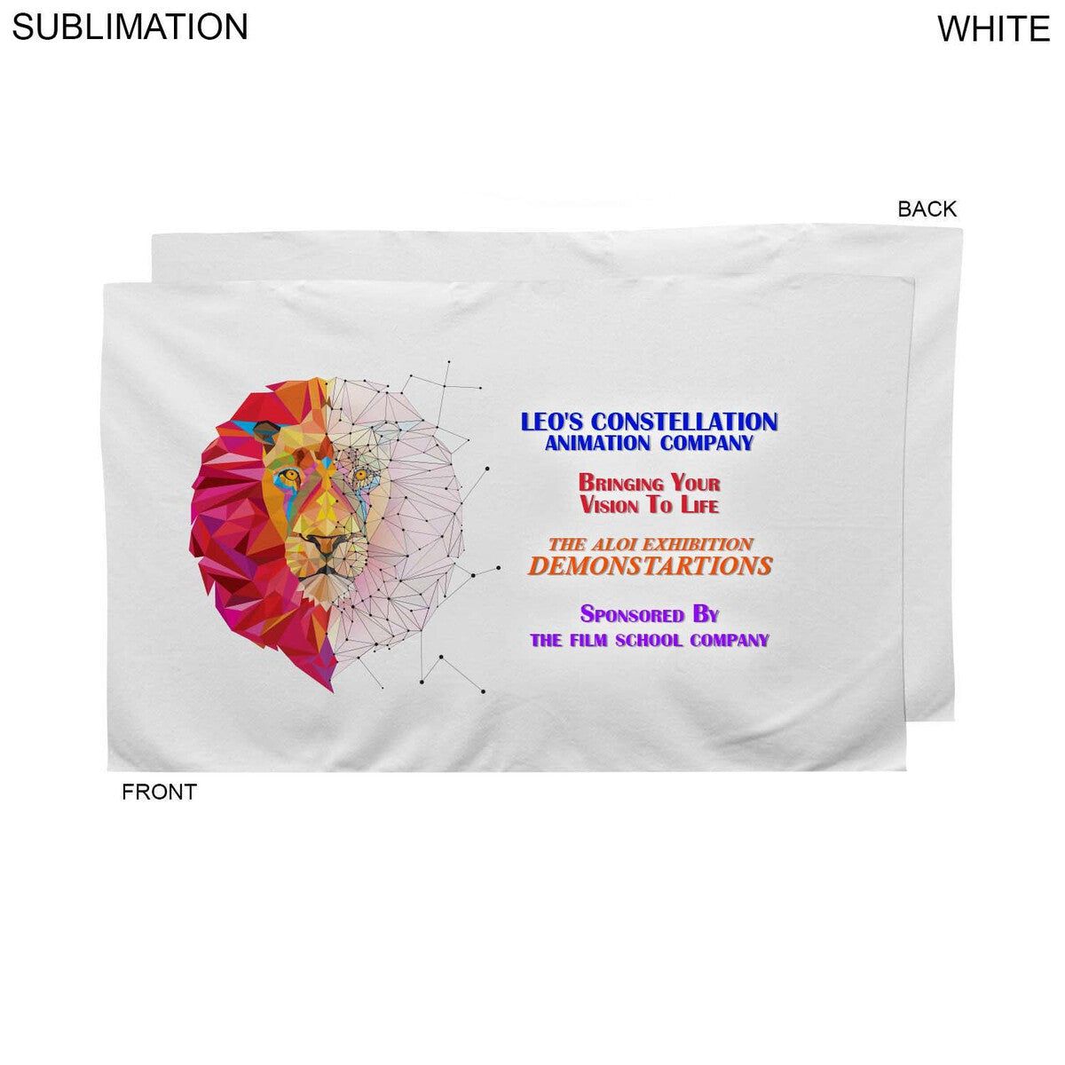 Plush and Soft White Velour Terry Cotton Blend Hand, Sports Towel, 15x25, Sublimated Full color logo