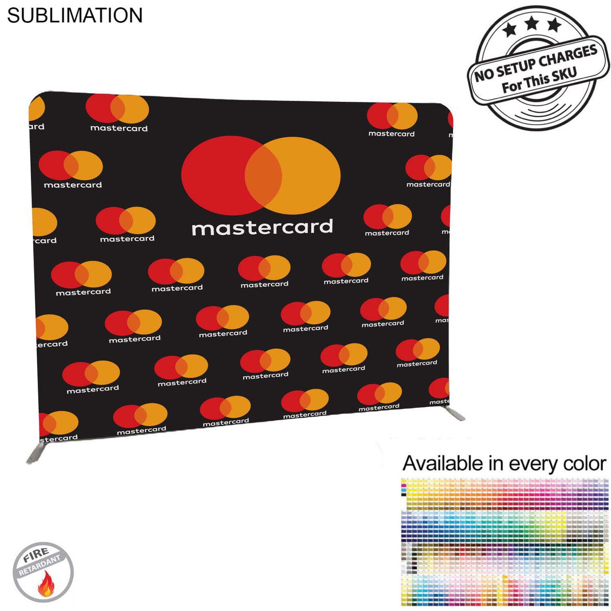 Business 8'W x 8'H EuroFit Straight Wall Display Kit, with Full Color Graphics Double Sided.