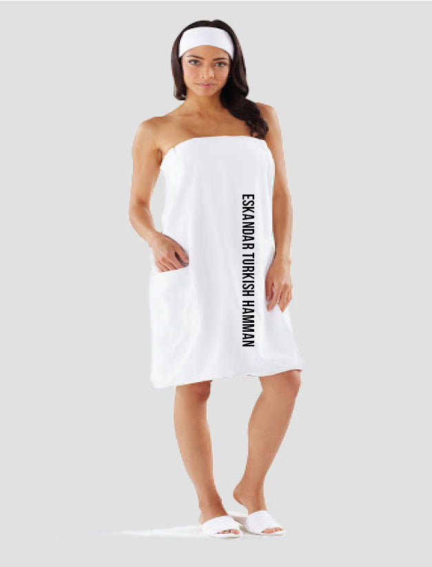 100% Cotton Ladies Spa Wrap Waffle Weave