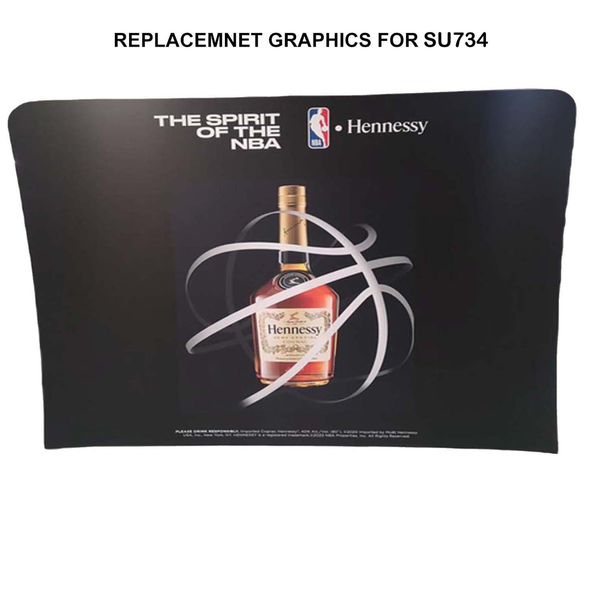 Replacement Full Color Graphics Double Sided for 10'W x 8'H EuroFit Straight Wall, NO SETUP CHARGE