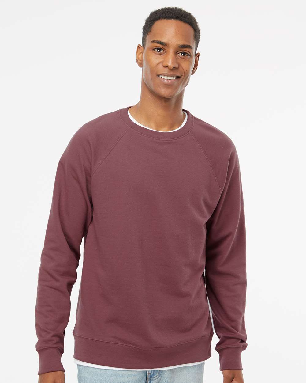000515 Independent Trading Co Icon Unisex Lightweight Loopback Terry Crewneck Sweatshirt