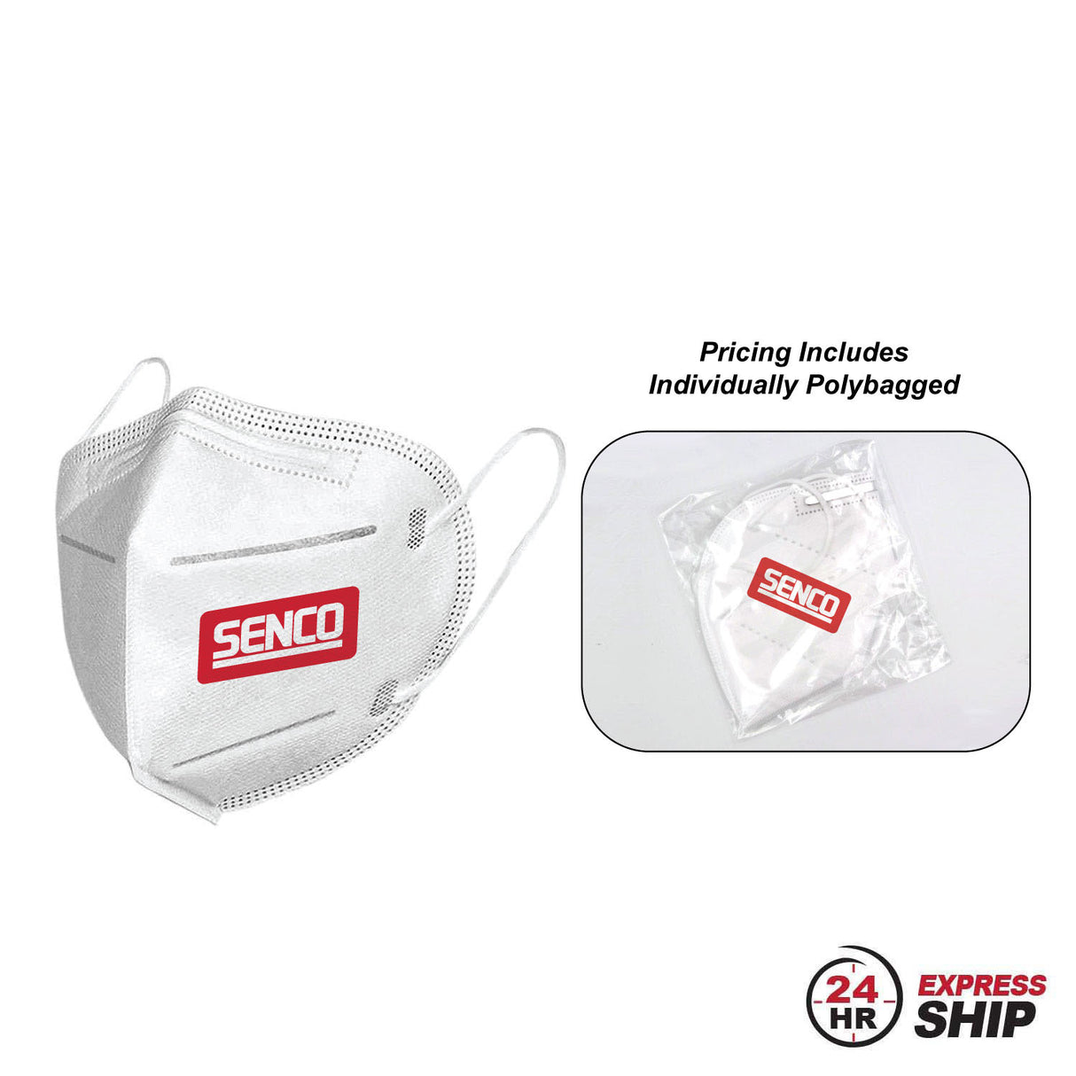 24 Hr Express Ship - Individually Polybagged KN95,5-Ply Face Masks, FDA EUA List