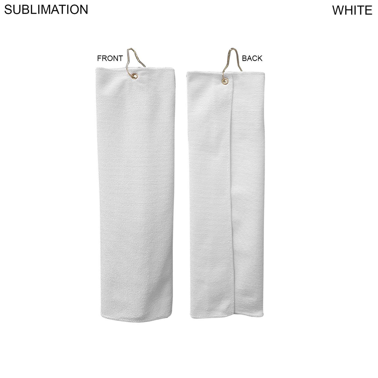 Personalized Microfiber Dri-Lite Terry Golf Towel, 18" Length, Trifold Grommet & Hook, Sublimated
