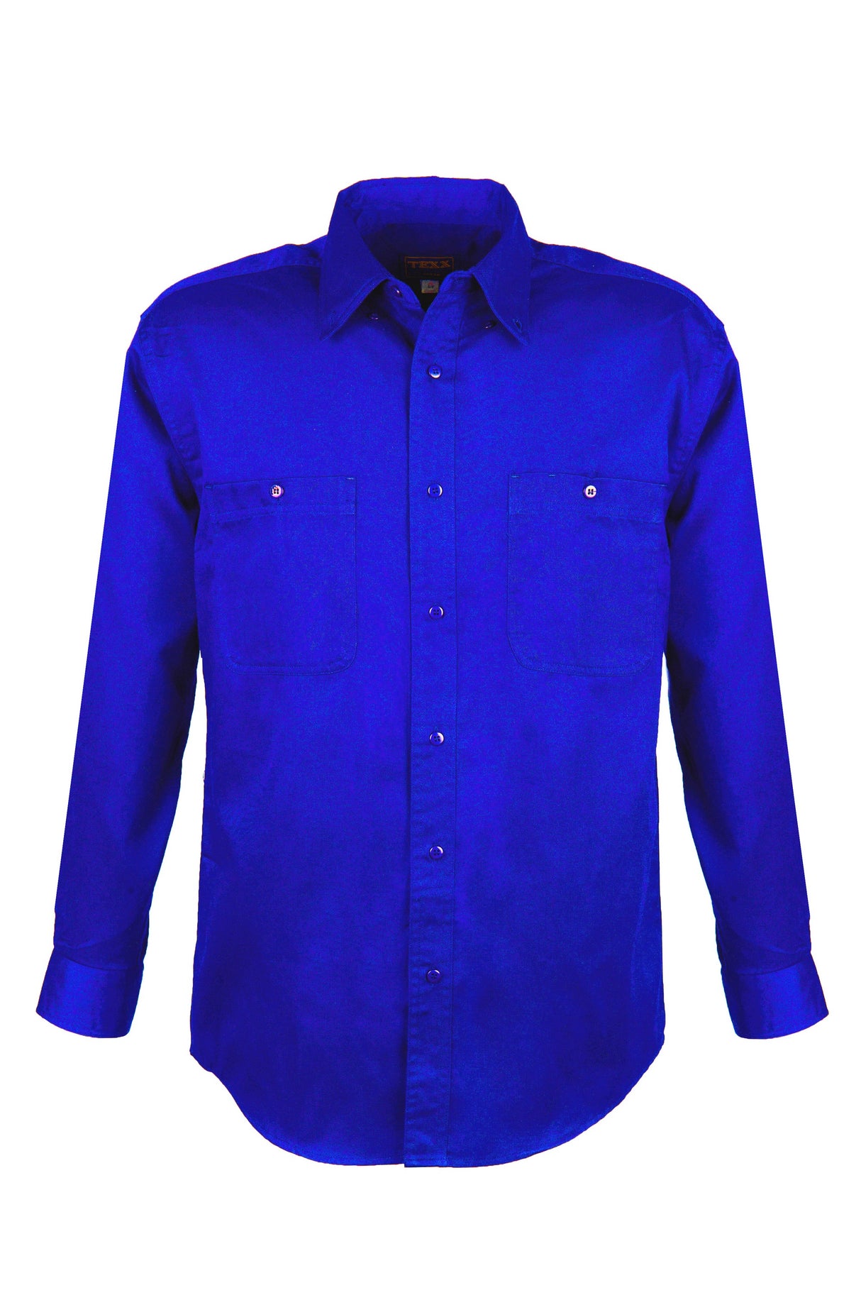 Men's Cotton Blend Twill Long Sleeve Shirt Tall (Royal Blue) (LT-3XLT)