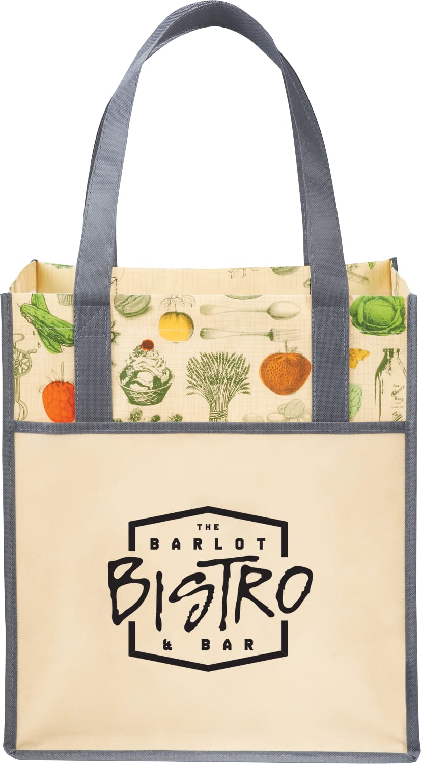 Big Grocery Vintage Laminated Non-Woven Tote