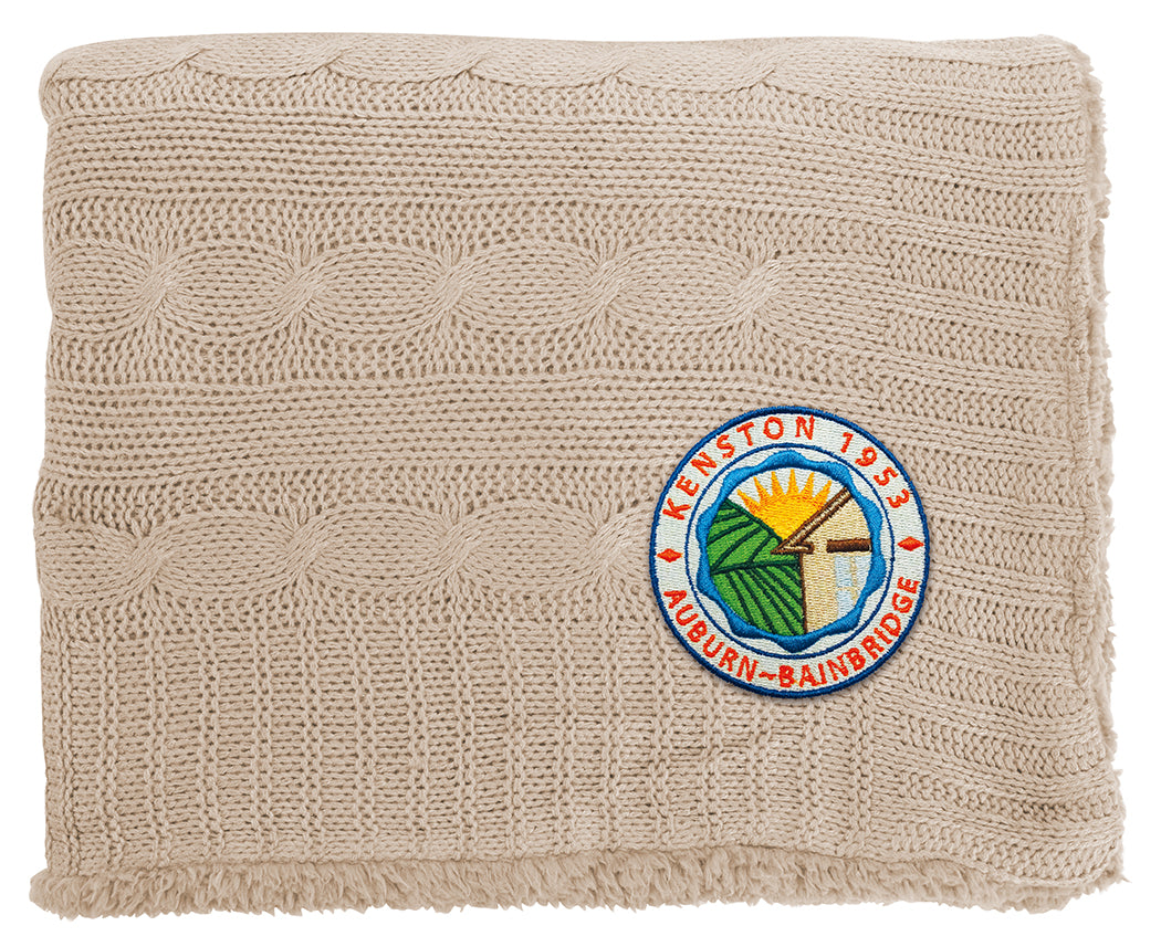 Cable Knit Sherpa Blanket