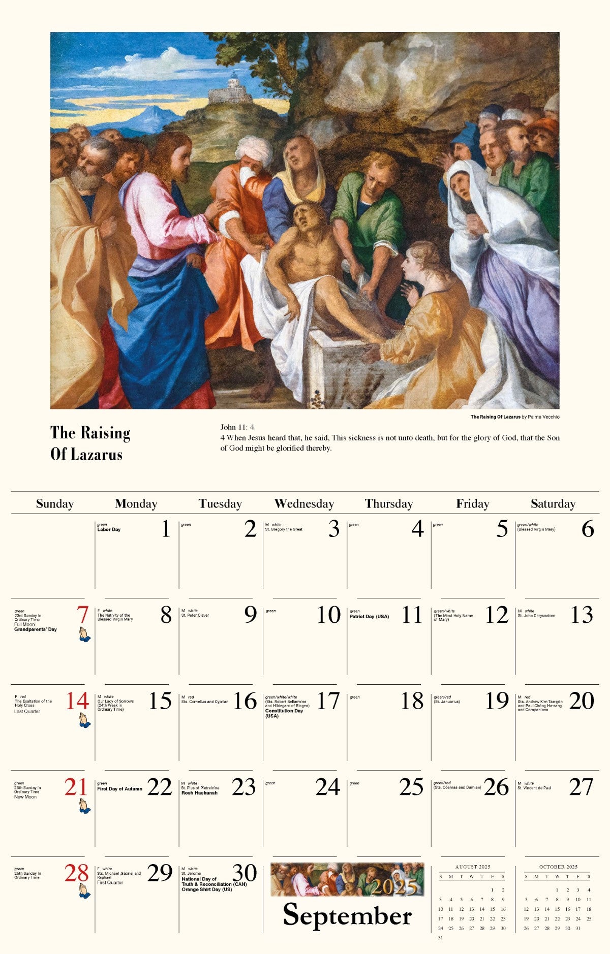 Galleria Wall Calendar 2025 Catholic Inspirations Eng.
