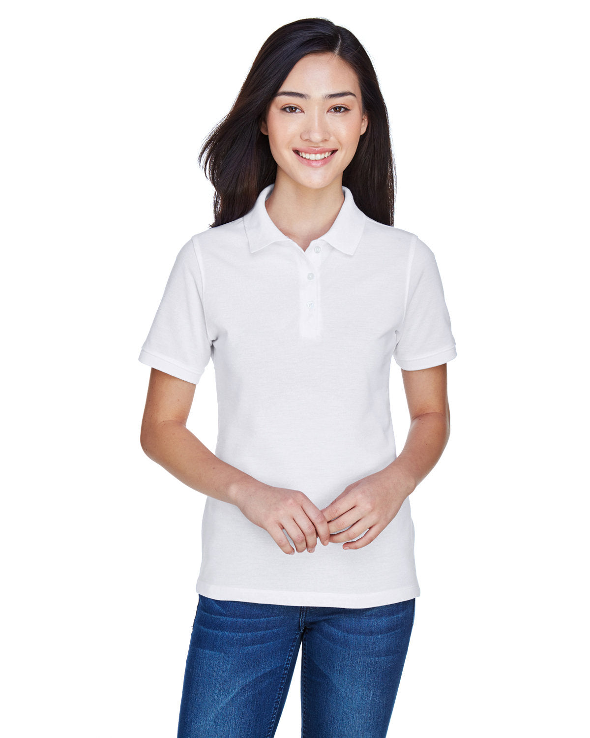 Harriton Ladies' 5.6 oz. Easy Blend? Polo